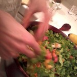 salad without the chicken yet
